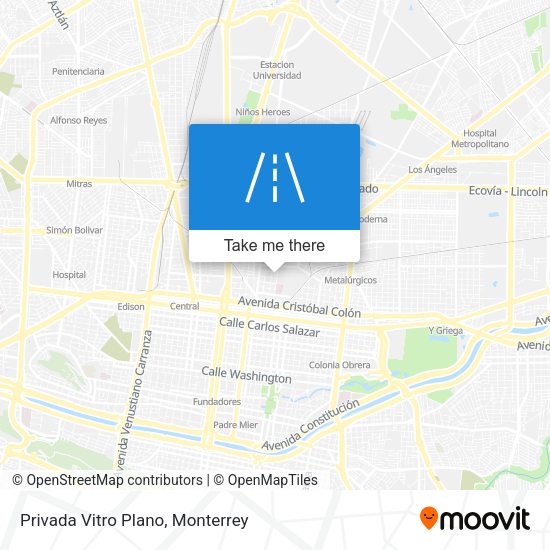 Mapa de Privada Vitro Plano