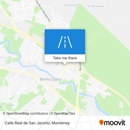 Calle Real de San Jacinto map