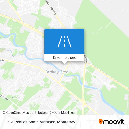 Mapa de Calle Real de Santa Viridiana