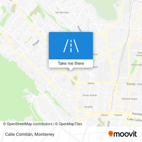 Calle Comitán map