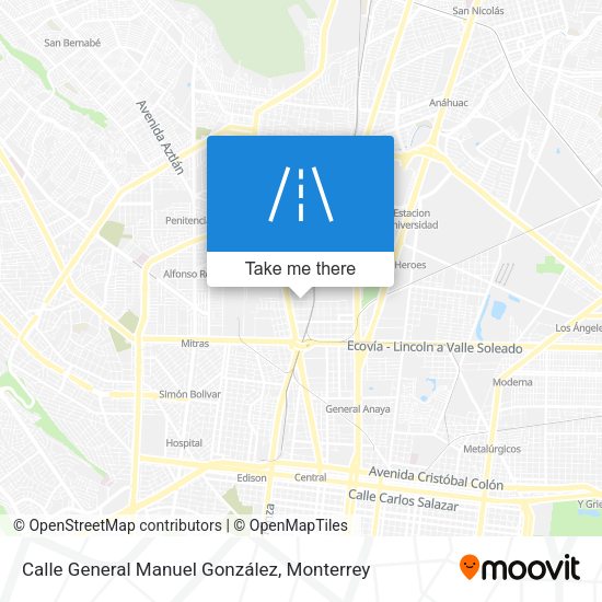 Calle General Manuel González map