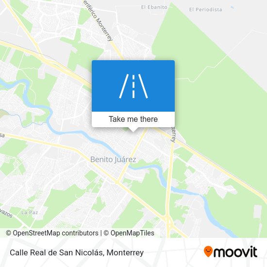Mapa de Calle Real de San Nicolás