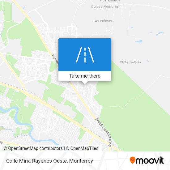 Mapa de Calle Mina Rayones Oeste