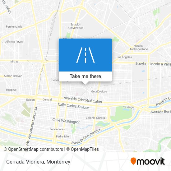 Mapa de Cerrada Vidriera