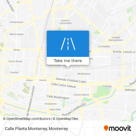 Mapa de Calle Planta Monterrey