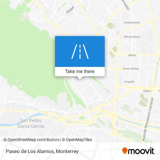 Paseo de Los Álamos map