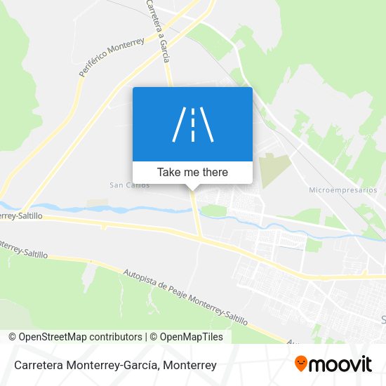 Carretera Monterrey-García map