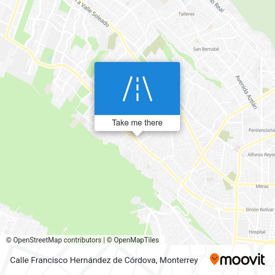 Calle Francisco Hernández de Córdova map