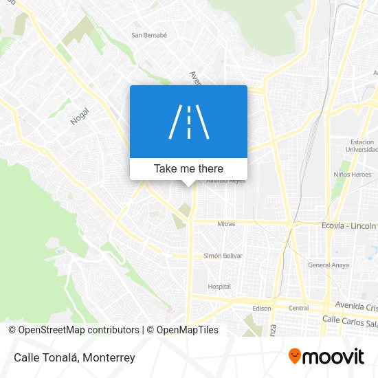 Mapa de Calle Tonalá