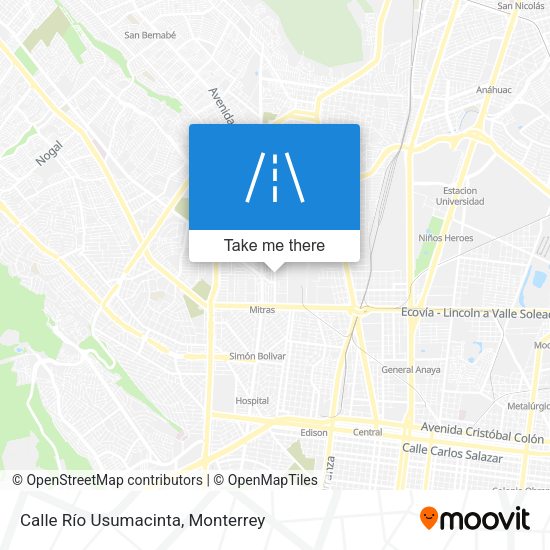 Calle Río Usumacinta map