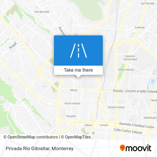 Mapa de Privada Río Gibraltar