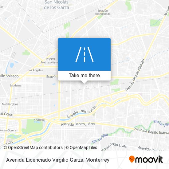 Avenida Licenciado Virgilio Garza map