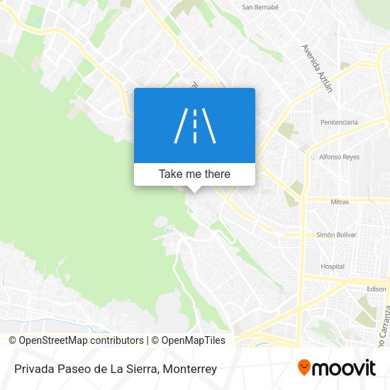 Mapa de Privada Paseo de La Sierra