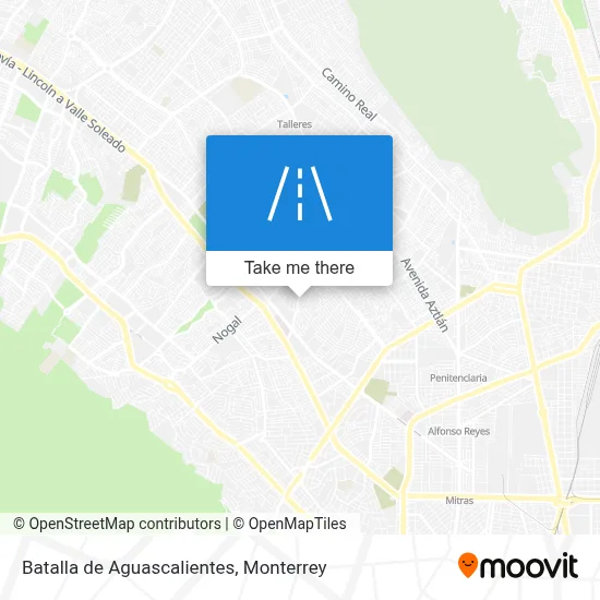 Batalla de Aguascalientes map