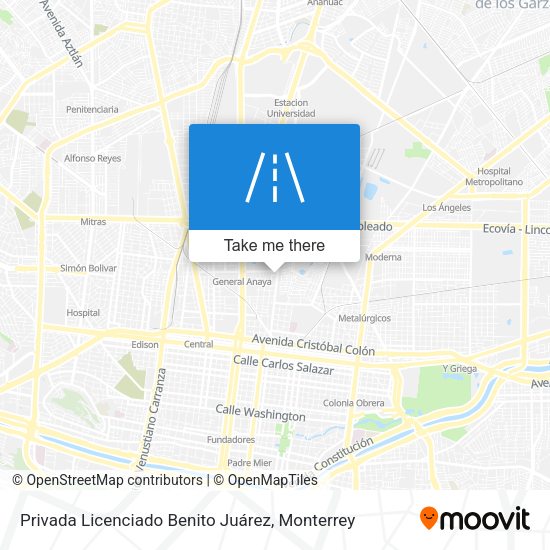 Mapa de Privada Licenciado Benito Juárez