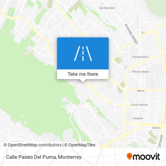 Mapa de Calle Paseo Del Puma