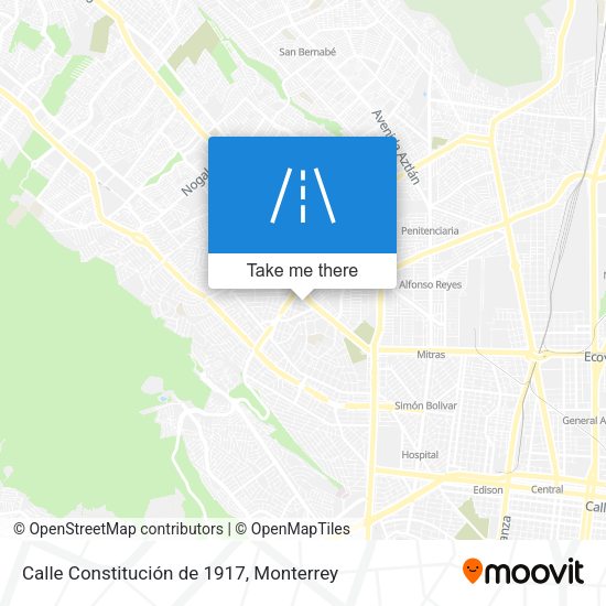 Calle Constitución de 1917 map