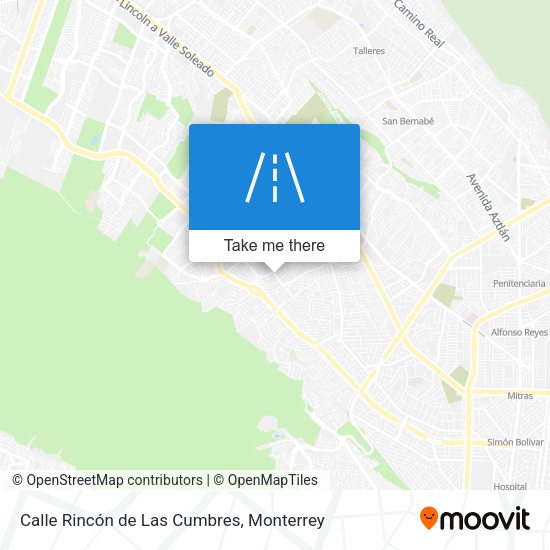 Calle Rincón de Las Cumbres map
