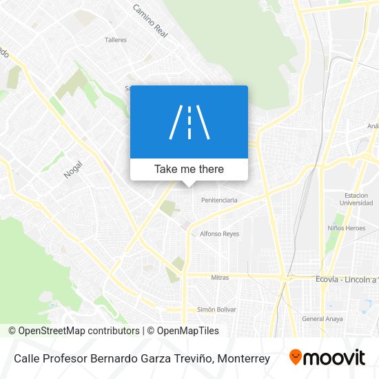 Mapa de Calle Profesor Bernardo Garza Treviño