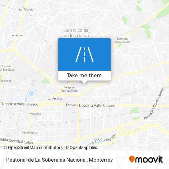 Peatonal de La Soberanía Nacional map