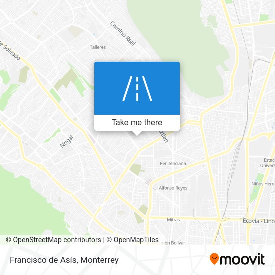 Francisco de Asís map