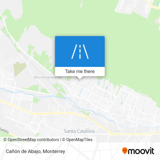 Cañón de Abajo map