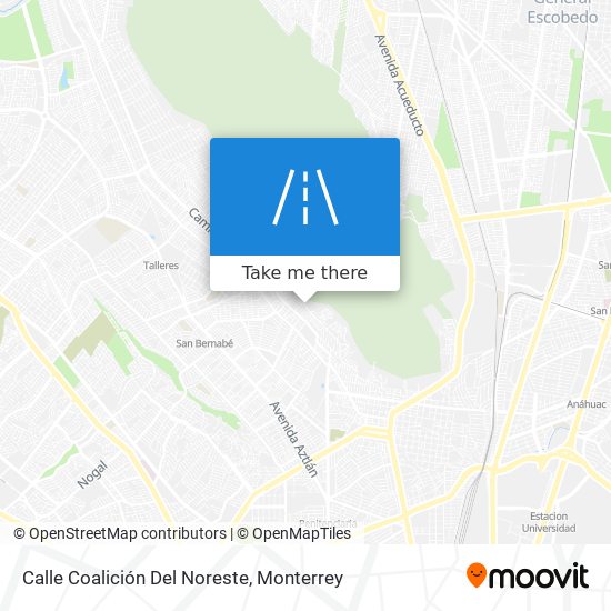 Mapa de Calle Coalición Del Noreste