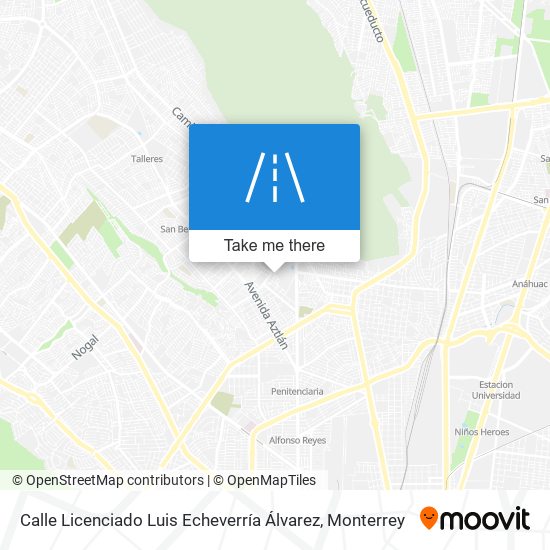 Mapa de Calle Licenciado Luis Echeverría Álvarez