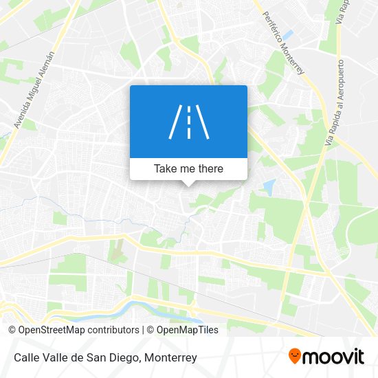 Mapa de Calle Valle de San Diego