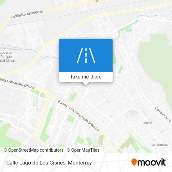 Mapa de Calle Lago de Los Cisnes