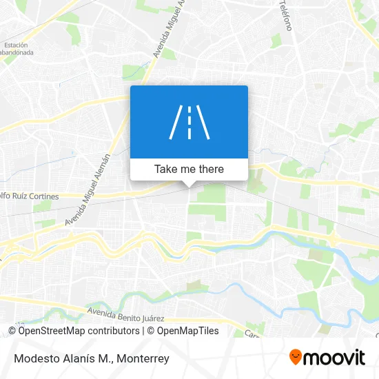 Modesto Alanís M. map