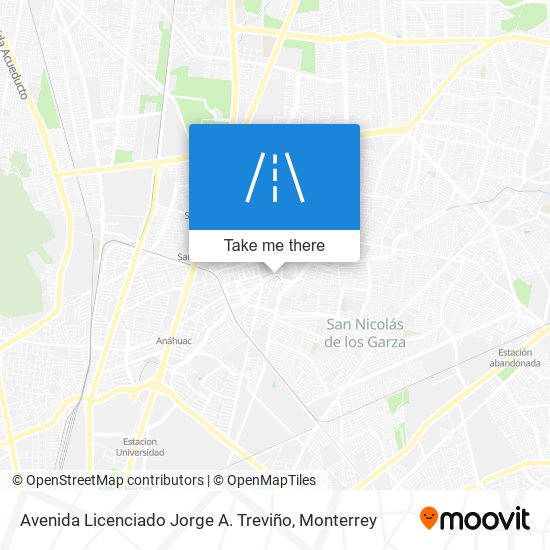 Avenida Licenciado Jorge A. Treviño map