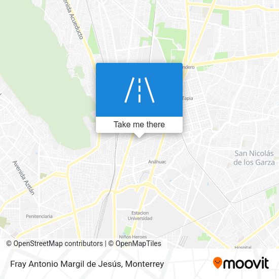 Fray Antonio Margil de Jesús map