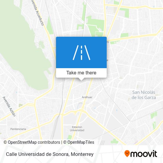 Mapa de Calle Universidad de Sonora