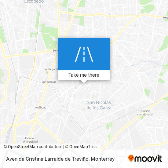 Avenida Cristina Larralde de Treviño map