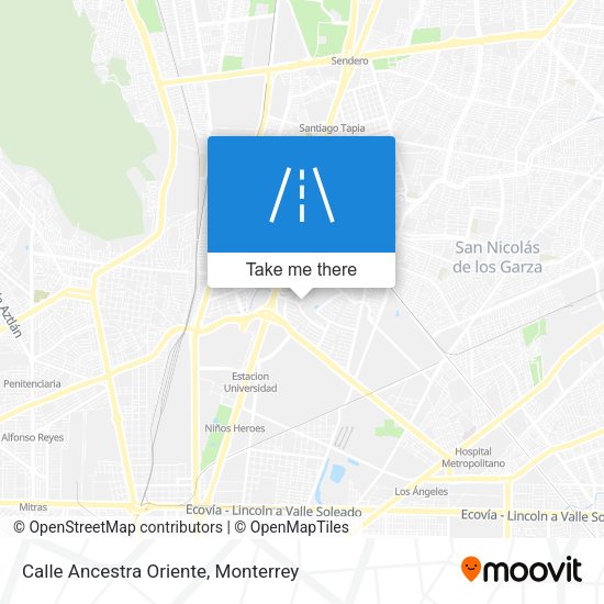 Mapa de Calle Ancestra Oriente