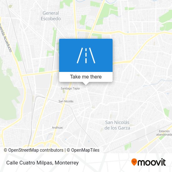 Calle Cuatro Milpas map