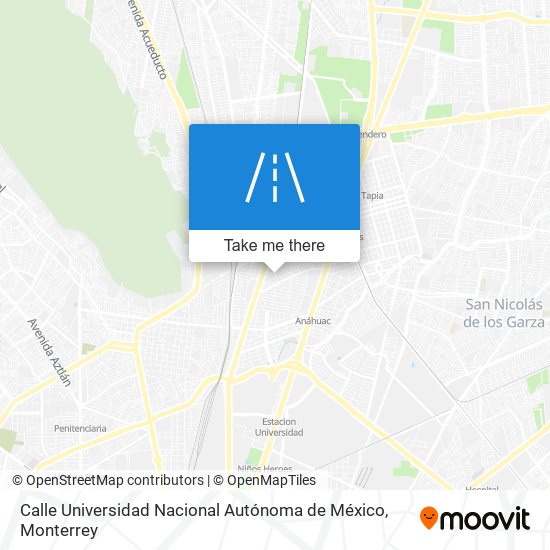 Calle Universidad Nacional Autónoma de México map