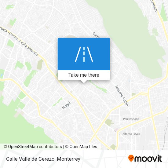 Mapa de Calle Valle de Cerezo