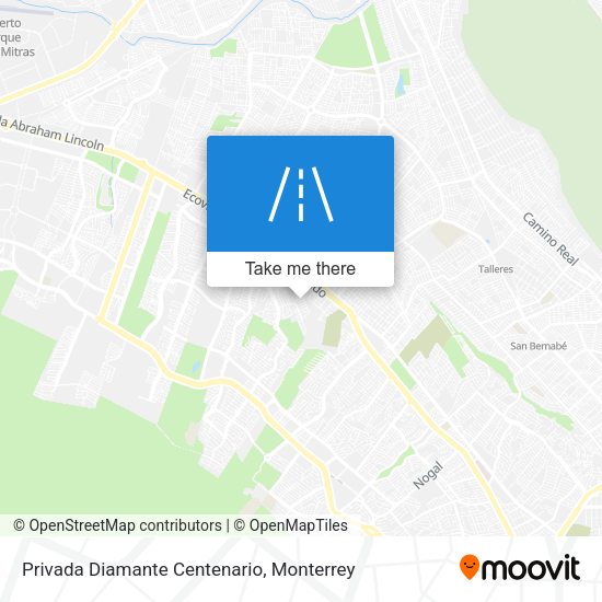 Privada Diamante Centenario map