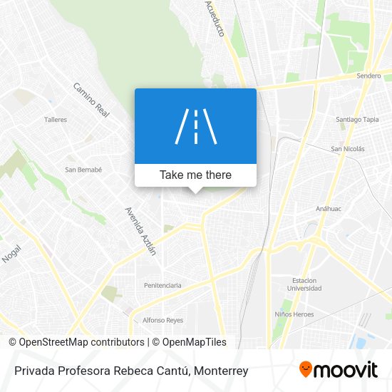 Mapa de Privada Profesora Rebeca Cantú