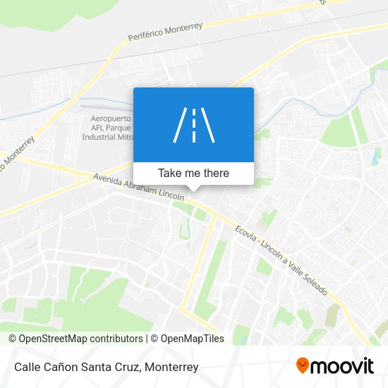 Calle Cañon Santa Cruz map