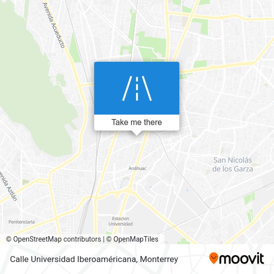 Mapa de Calle Universidad Iberoaméricana