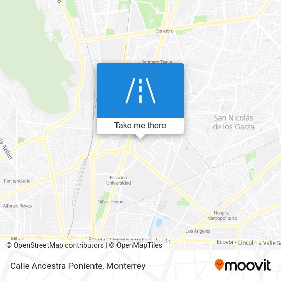 Mapa de Calle Ancestra Poniente