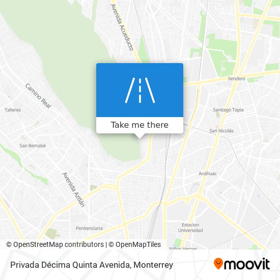 Mapa de Privada Décima Quinta Avenida