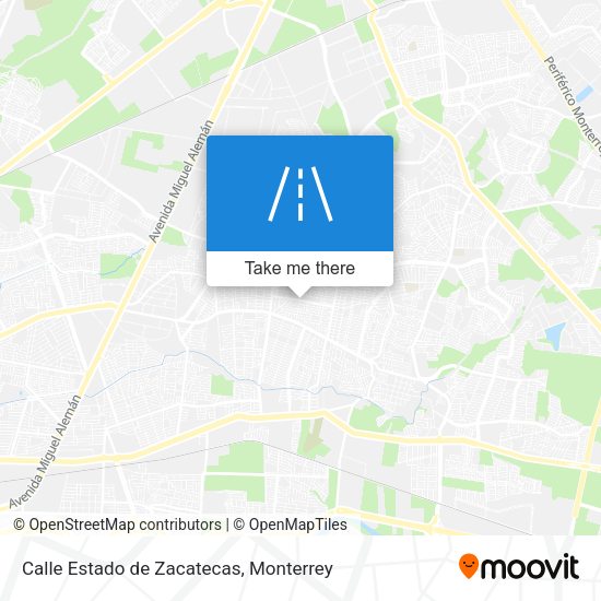Mapa de Calle Estado de Zacatecas