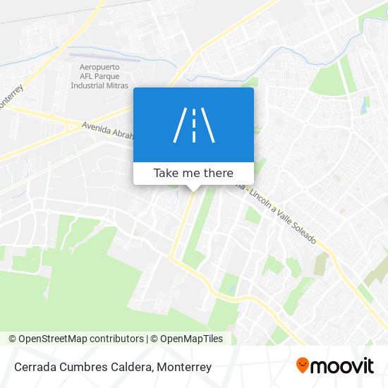 Cerrada Cumbres Caldera map