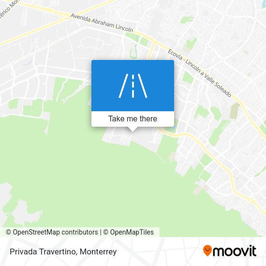Mapa de Privada Travertino