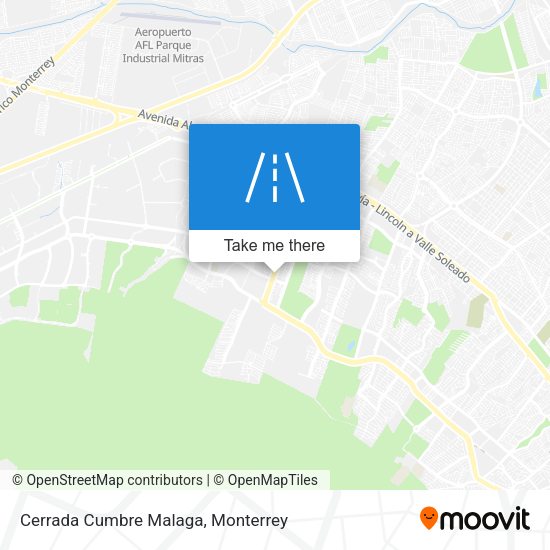 Mapa de Cerrada Cumbre Malaga