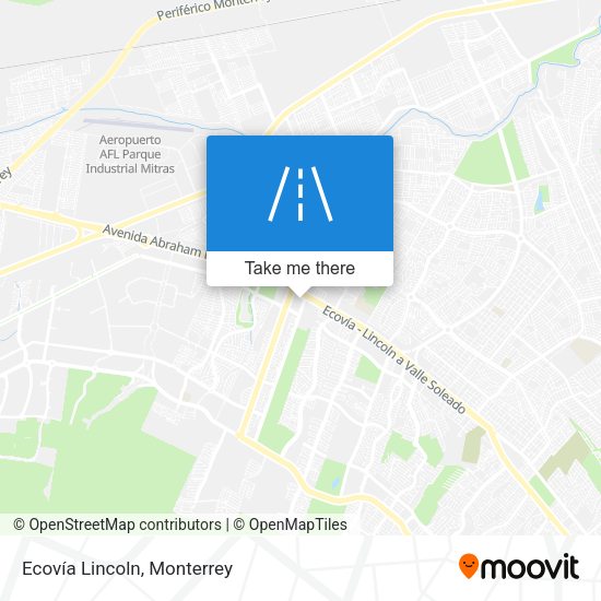 Ecovía Lincoln map